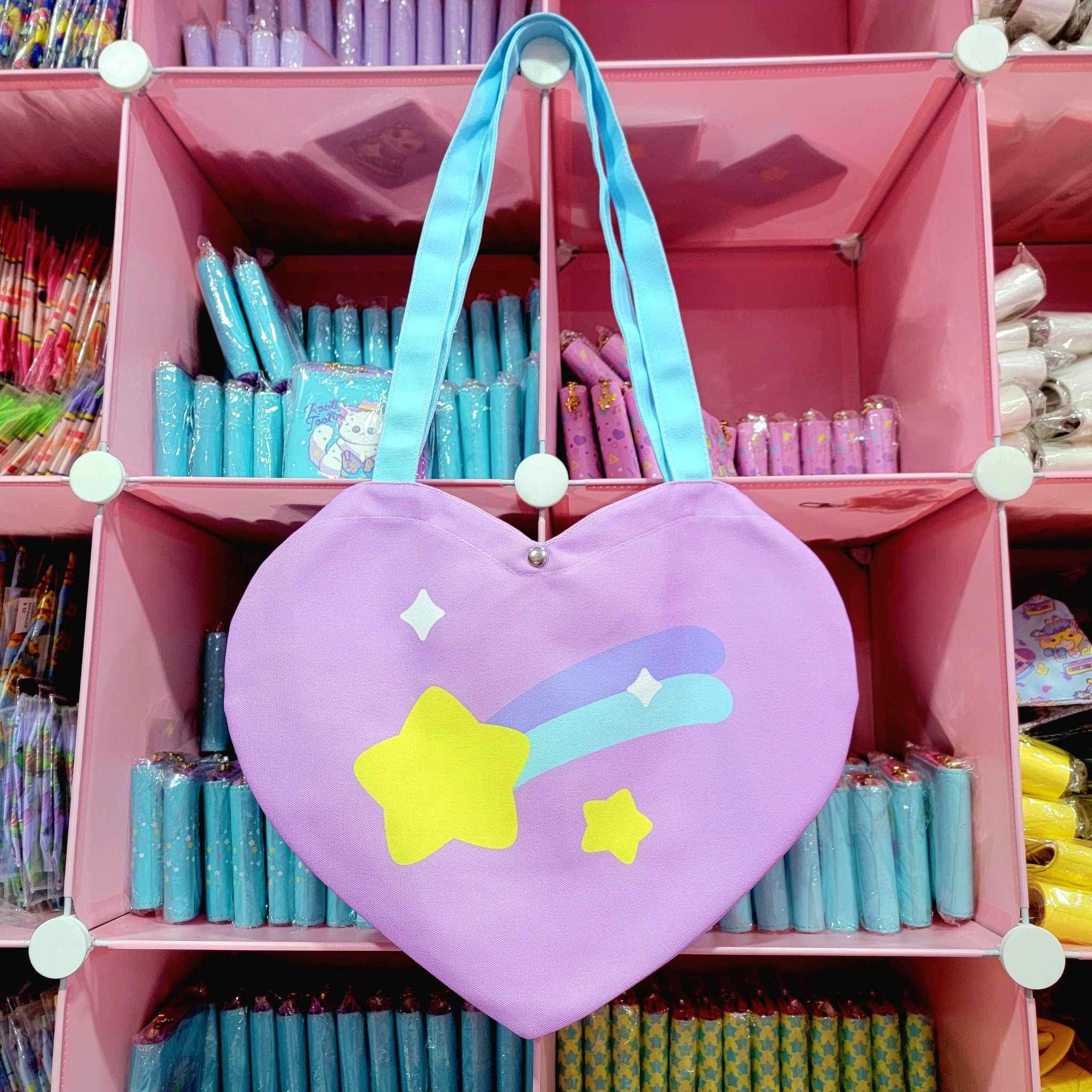 Heart Tote Bag: Shooting Star – Kirakira Karakasa
