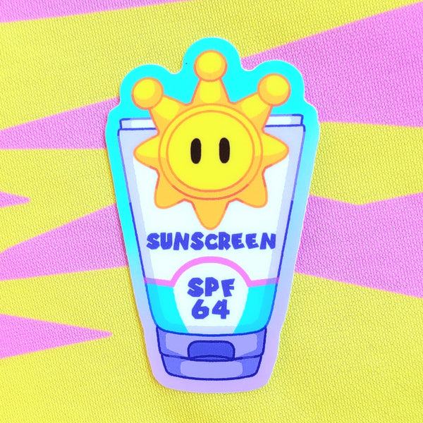 Mario: Sunscreen Vinyl Sticker
