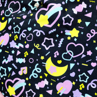 Heart Tote Bag: Black Fancy Moons