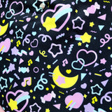 Heart Tote Bag: Black Fancy Moons