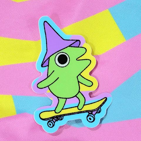 Friends: Green Skateboarder Vinyl Sticker