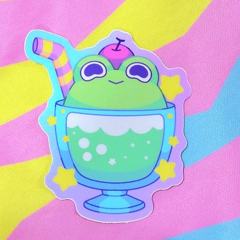 Froggy Kitchen: Melon Soda Vinyl Sticker