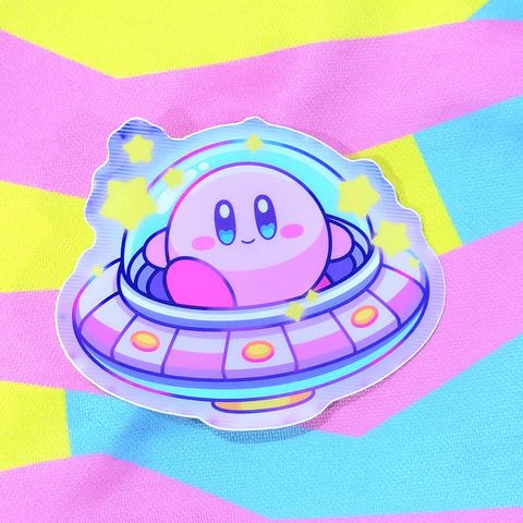 Kirb: UFO Vinyl Sticker