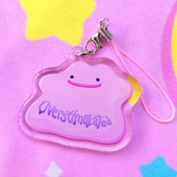 2in. Acrylic charm: Overstimulated Ditto