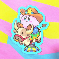 Kirb: Bull Cowboy Kirb Vinyl Sticker