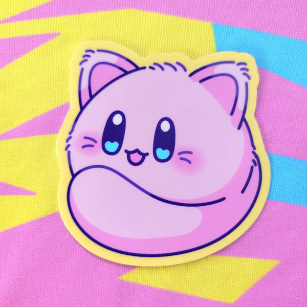 Purrby: eepy kitty Vinyl Sticker