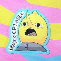 Adventure: Unacceptable Lemon Vinyl Sticker