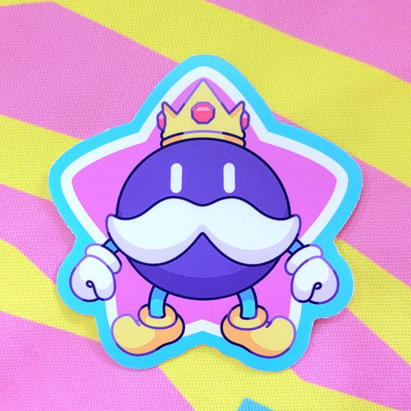 Mario: King Bobomb Vinyl Sticker