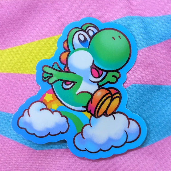 Mario: Rainbow Yoshi Vinyl Sticker
