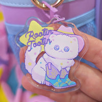 2in. Acrylic charm: Kumo: Rootin Tootin Cowboy Kitty