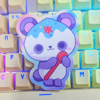 Kakipan: Kakigori Panda big spoon Vinyl Sticker