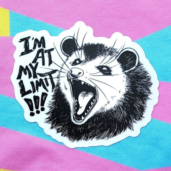 Opossum: Limit Opossum Vinyl Sticker