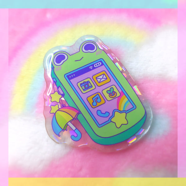 Froggy Objects: Cellphone Acrylic Pin