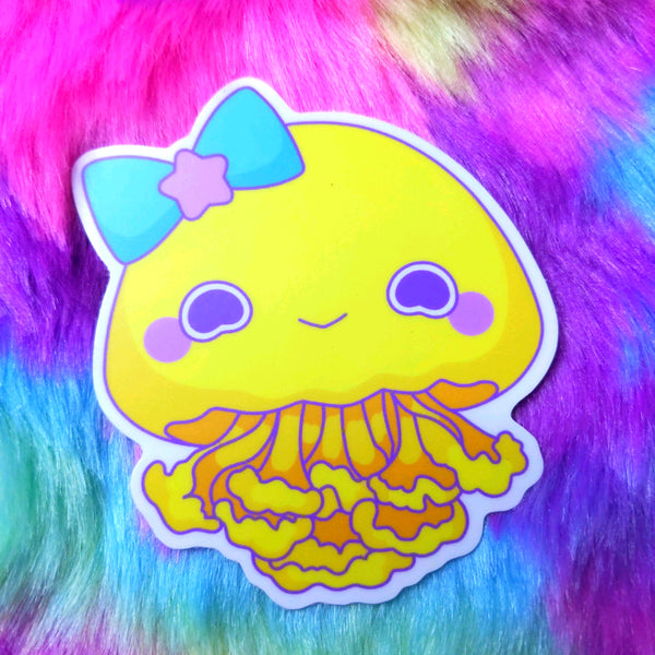 Jellyfish Princess: Lemon Chiffon Vinyl Sticker