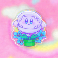 Kirb: Pirahna Plant Acrylic Pin