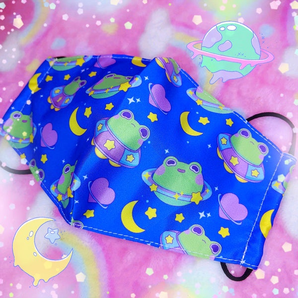 Frogs in Space Cloth Face Mask