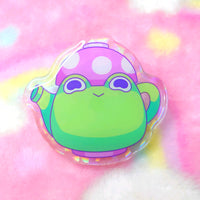 Froggy Kitchen: Froggy Tea Pot Acrylic Pin
