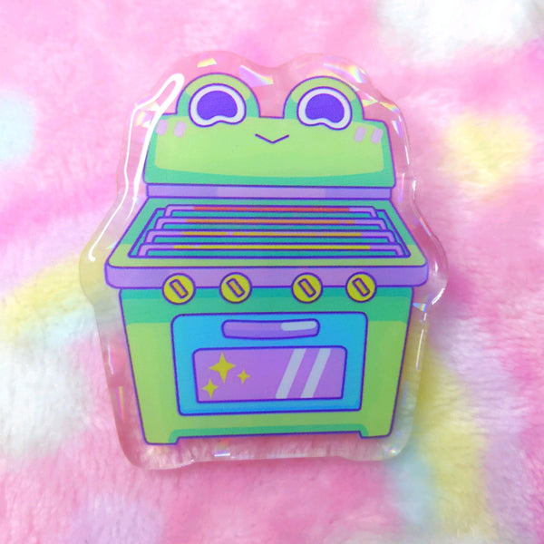 Froggy Kitchen: Froggy Oven Acrylic Pin