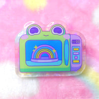 Froggy Kitchen: Froggy Microwave Acrylic Pin