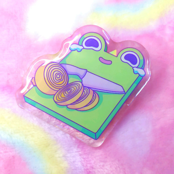 Froggy Kitchen: Froggy Cutting Board Acrylic Pin