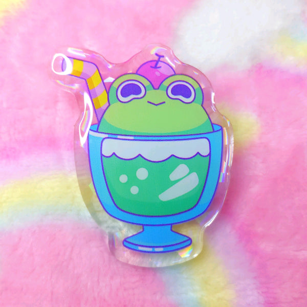 Froggy Kitchen: Froggy Melon Soda Acrylic Pin