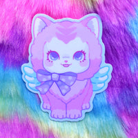 Cherry: Angel Kitty Vinyl Sticker