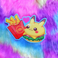 Pokepals: Pika Burger & Fries Vinyl Sticker