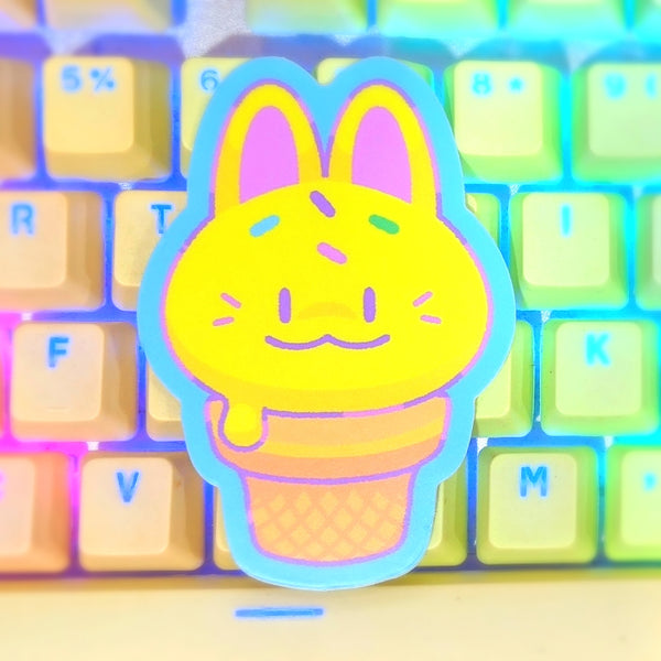 Bunny: Lemon Ice cream Vinyl Sticker