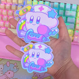 Kirb: MEGA Nurse Kirb 4in Vinyl Sticker