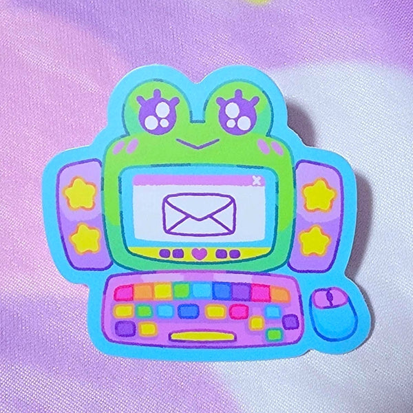 Froggy Objects: Froggy Computer Vinyl Sticker